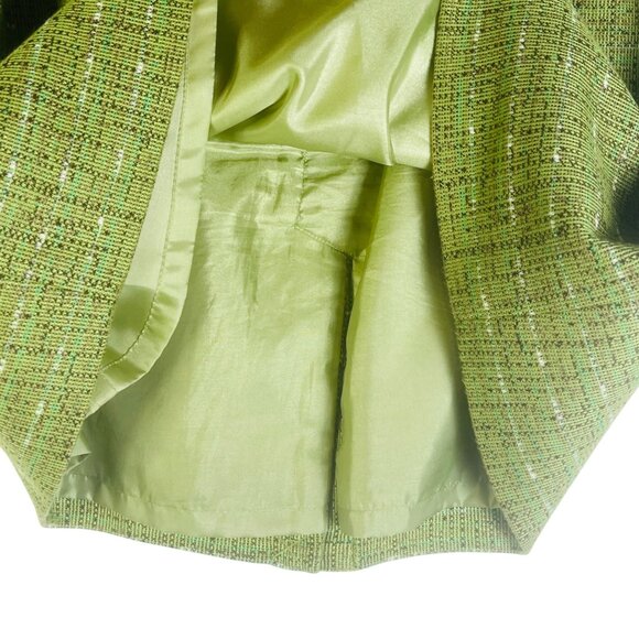 Isabel & Nina Green Tweed Womens Skirt Suit Set Size 16 - Picture 16 of 16